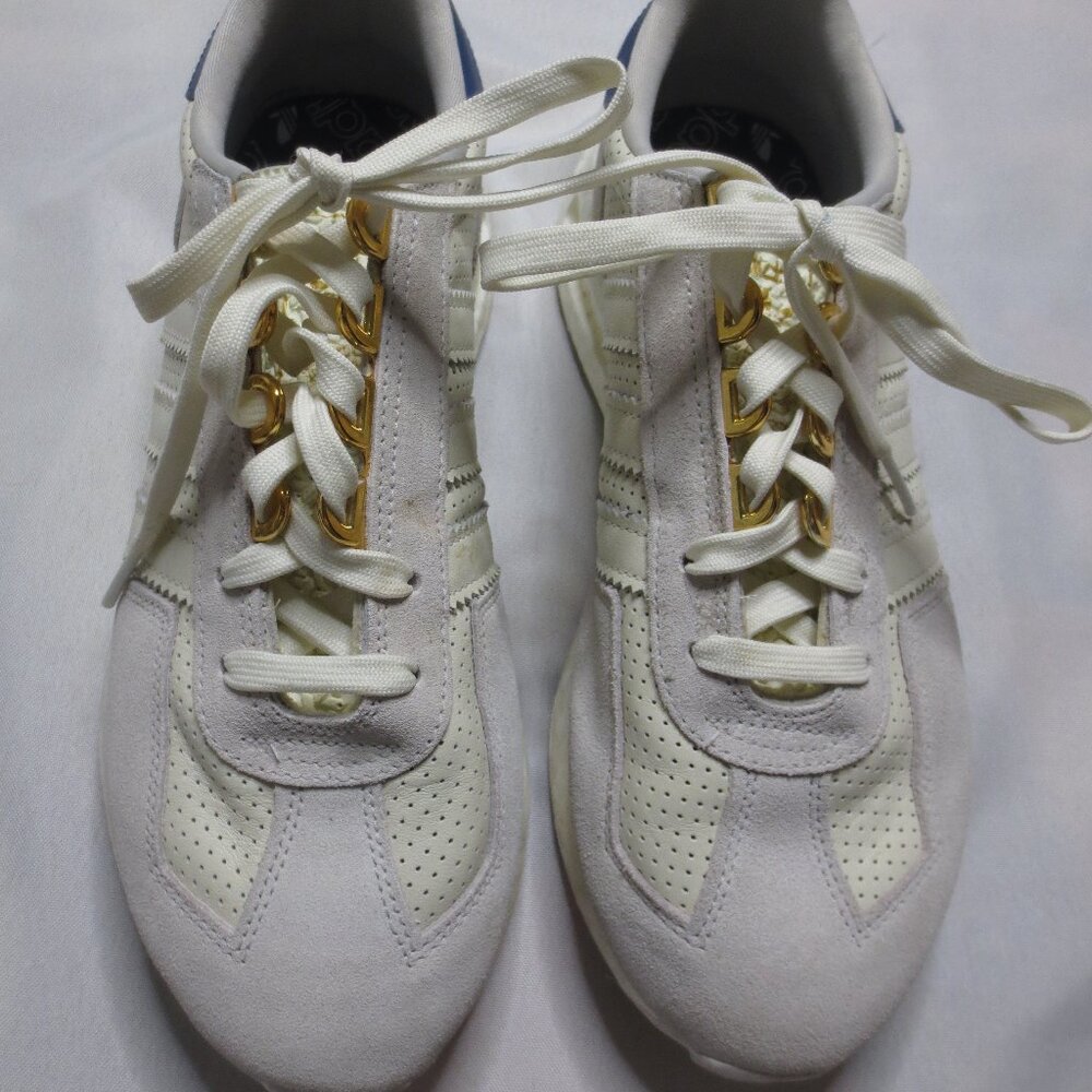 ADIDAS womens RETROPY E5 sneaker SHOE gray CREAM gold BOOST MIDSOLE retro 9.5 - Picture 12 of 13